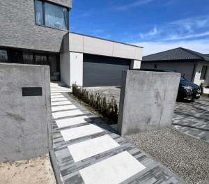 Dekor Brikers modern white marble and Barons 360 comfort Black Abrasive
