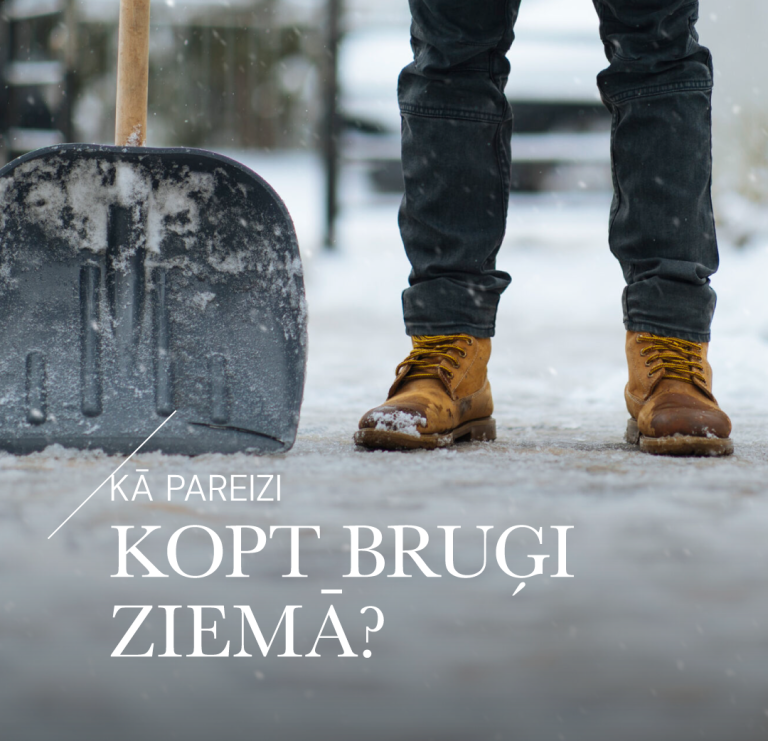 Person shoveling snow in winter.