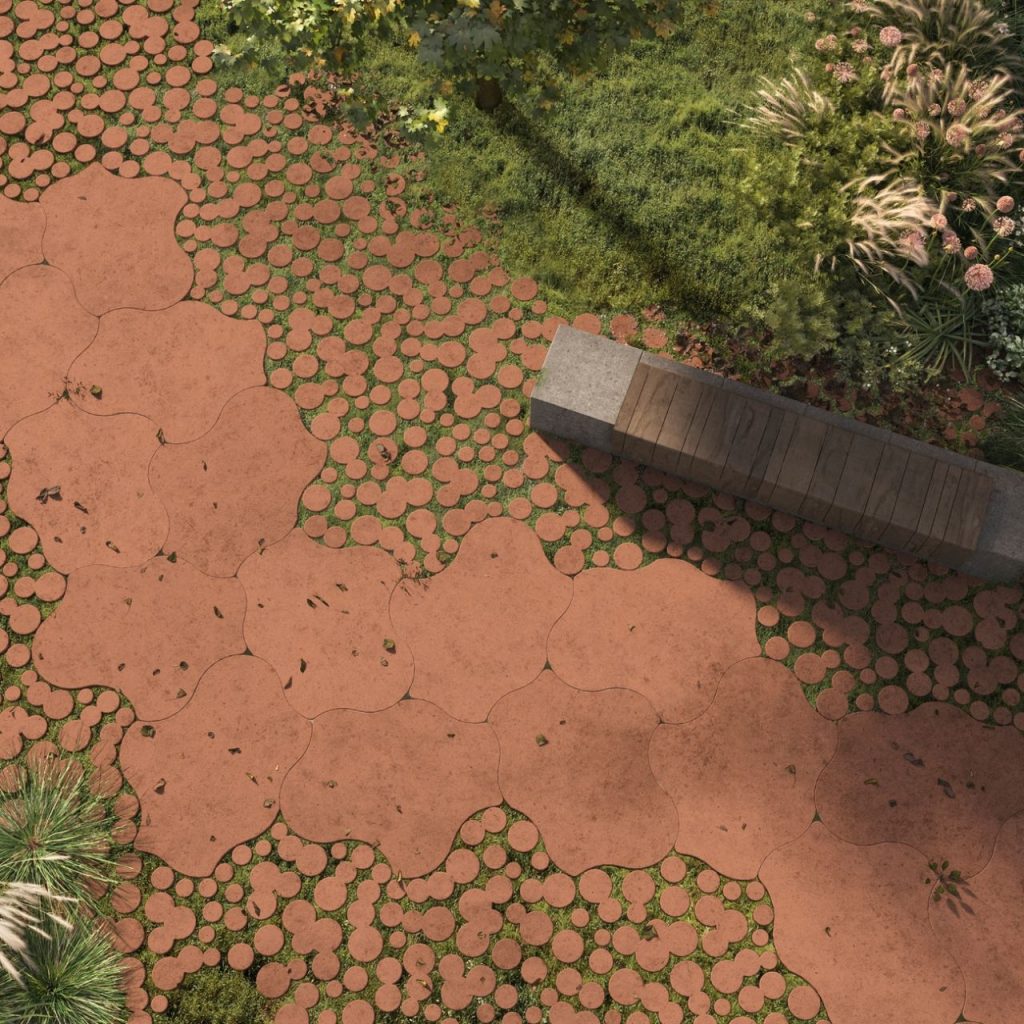 LILY SMALL RED FROM DEER CONCRETE